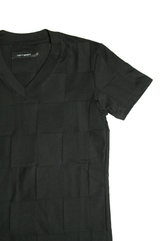 Big checker S/S V-neck[black] - 1piu1uguale3 Osaka - ウノピゥ