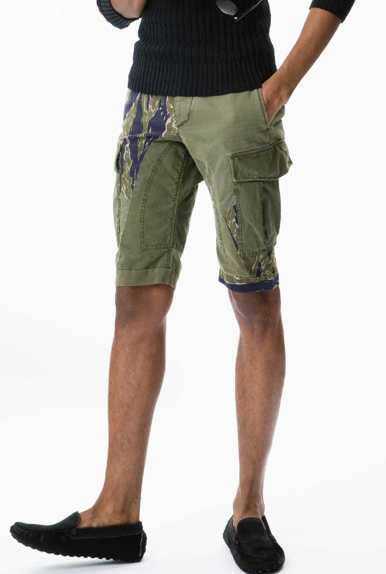 Re-make M-65 field shorts  – real military fabric